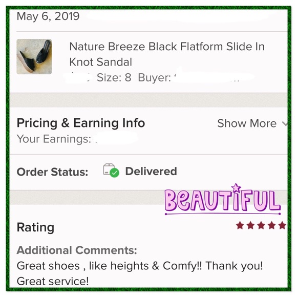 1 LEFT! Nature Knot Black Flatform Slide In Sandal - Picture 4 of 7